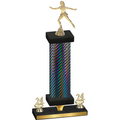Premium Single Black Carbon Fiber Year Skater Trophy