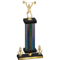 Premium Single Black Carbon Fiber Victory Weights Trophy
