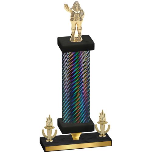 Premium Single Black Carbon Fiber Victory Holiday Trophy
