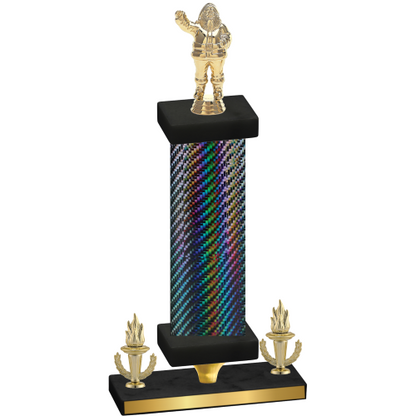 Premium Single Black Carbon Fiber Victory Holiday Trophy