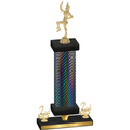 Premium Single Black Carbon Fiber Second Place Majorette Trophy