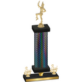 Premium Single Black Carbon Fiber Third Place Majorette Trophy