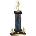 Premium Single Black Carbon Fiber Victory Majorette Trophy