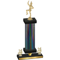 Premium Single Black Carbon Fiber Year Majorette Trophy