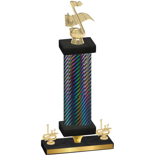 Premium Single Black Carbon Fiber First Place Music Trophy