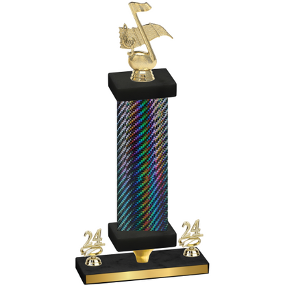Premium Single Black Carbon Fiber Year Music Trophy