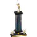 Premium Single Black Carbon Fiber Year Golf Trophy