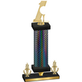 Premium Single Black Carbon Fiber Victory Golf Trophy
