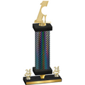 Premium Single Black Carbon Fiber Year Golf Trophy