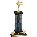 Premium Single Black Carbon Fiber First Place Karate Trophy