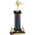 Premium Single Black Carbon Fiber Victory Karate Trophy