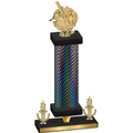 Premium Single Black Carbon Fiber Victory Baseball Trophy