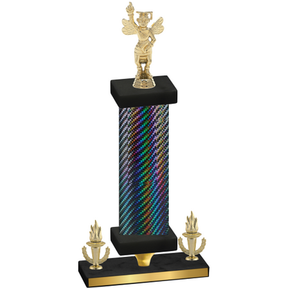 Premium Single Black Carbon Fiber Victory Academics Trophy