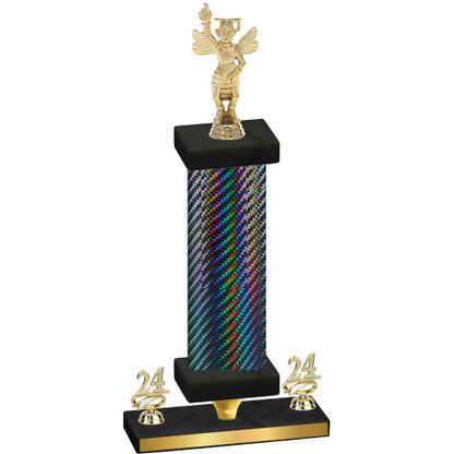 Premium Single Black Carbon Fiber Year Academics Trophy