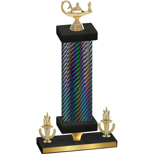 Premium Single Black Carbon Fiber Victory Academics Trophy