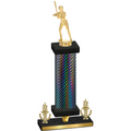 Premium Single Black Carbon Fiber Victory Softball Trophy