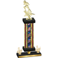 Premium Single Flag USA Third Place Football Trophy