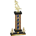 Premium Single Flag USA Victory Football Trophy