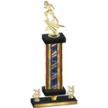Premium Single Flag USA Year Football Trophy