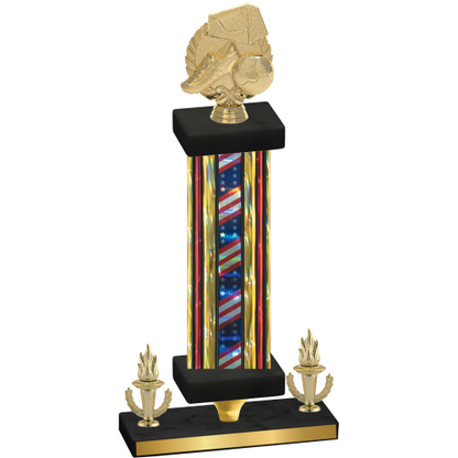 Premium Single Flag USA Victory Soccer Trophy