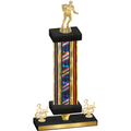 Premium Single Flag USA Third Place Rugby Trophy