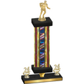 Premium Single Flag USA Year Rugby Trophy