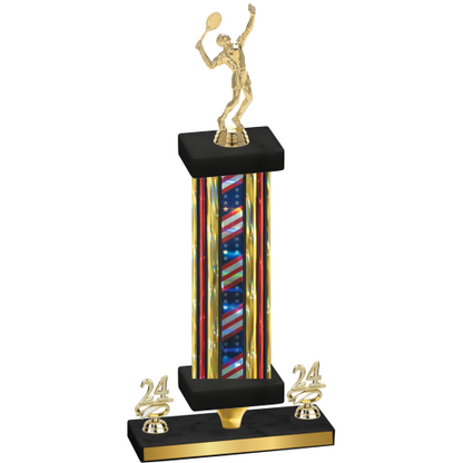 Premium Single Flag USA Year Tennis Trophy