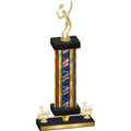 Premium Single Flag USA Third Place Tennis Trophy