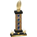 Premium Single Flag USA First Place Football Trophy