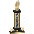 Premium Single Flag USA Fourth Place Football Trophy