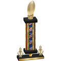 Premium Single Flag USA Victory Football Trophy