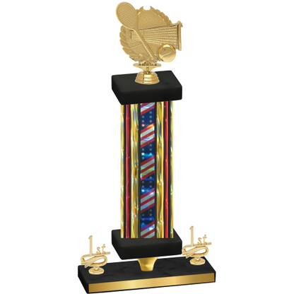Premium Single Flag USA First Place Tennis Trophy