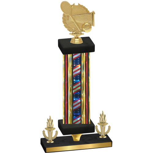 Premium Single Flag USA Victory Tennis Trophy