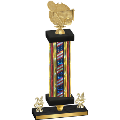 Premium Single Flag USA Year Tennis Trophy