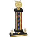 Premium Single Flag USA Year Bowling Trophy