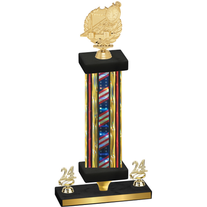 Premium Single Flag USA Year Swimming Trophy