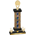 Premium Single Flag USA Second Place Insert Trophy