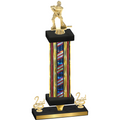 Premium Single Flag USA Second Place Hockey Trophy