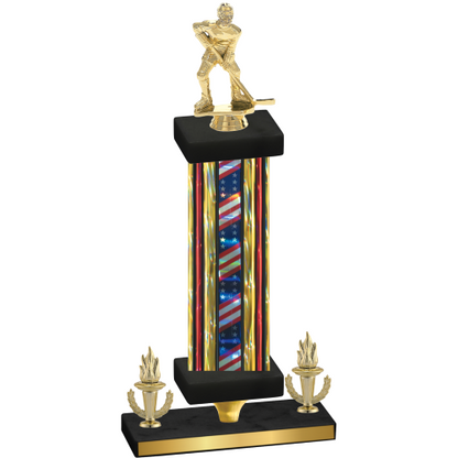 Premium Single Flag USA Victory Hockey Trophy