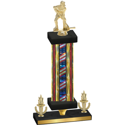 Premium Single Flag USA Victory Hockey Trophy