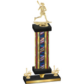 Premium Single Flag USA First Place Lacrosse Trophy