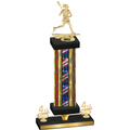 Premium Single Flag USA Fourth Place Lacrosse Trophy