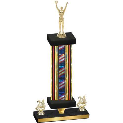 Premium Single Flag USA Year Victory Trophy