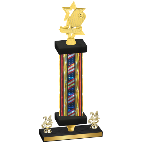 Premium Single Flag USA Year Pickleball Trophy