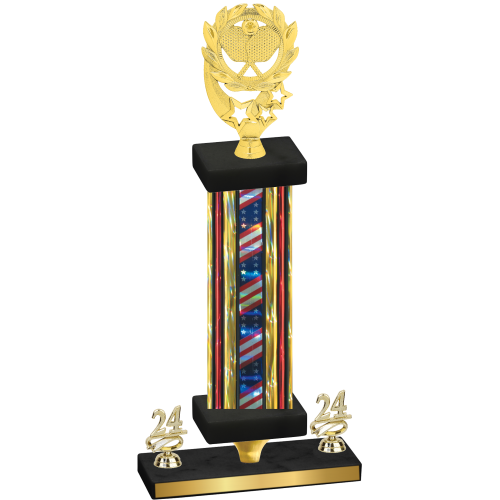 Premium Single Flag USA Year Pickleball Trophy