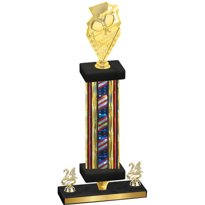 Premium Single Flag USA Year Pickleball Trophy