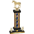 Premium Single Flag USA Year Horses Trophy