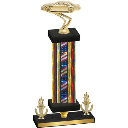 Premium Single Flag USA Victory Cars Trophy