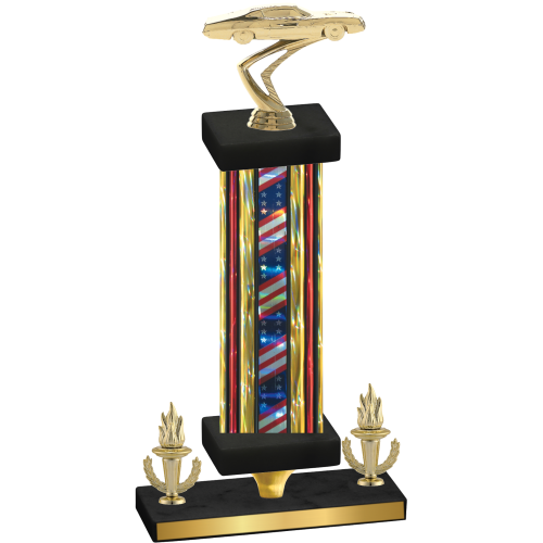 Premium Single Flag USA Victory Cars Trophy