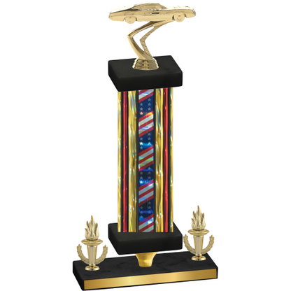 Premium Single Flag USA Victory Cars Trophy